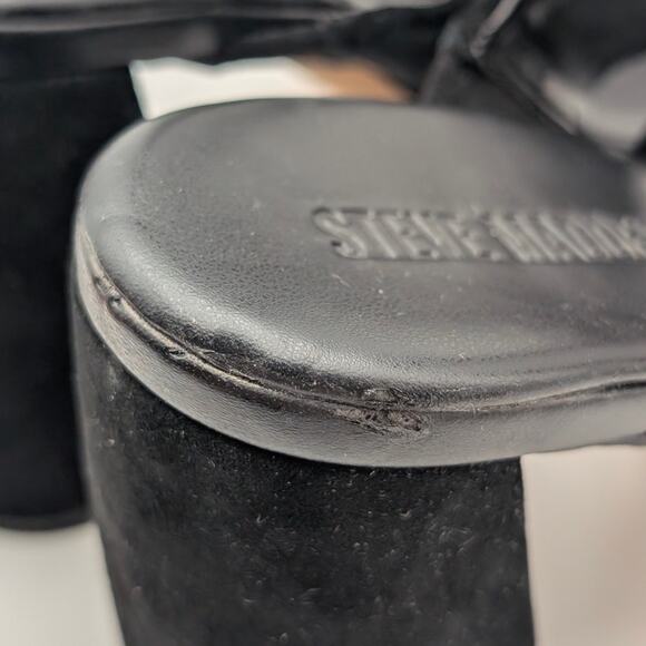 Steve Madden Marbell Slingback Block Heel Sandal Women's Black Size US10M EU40.5 - Picture 11 of 13